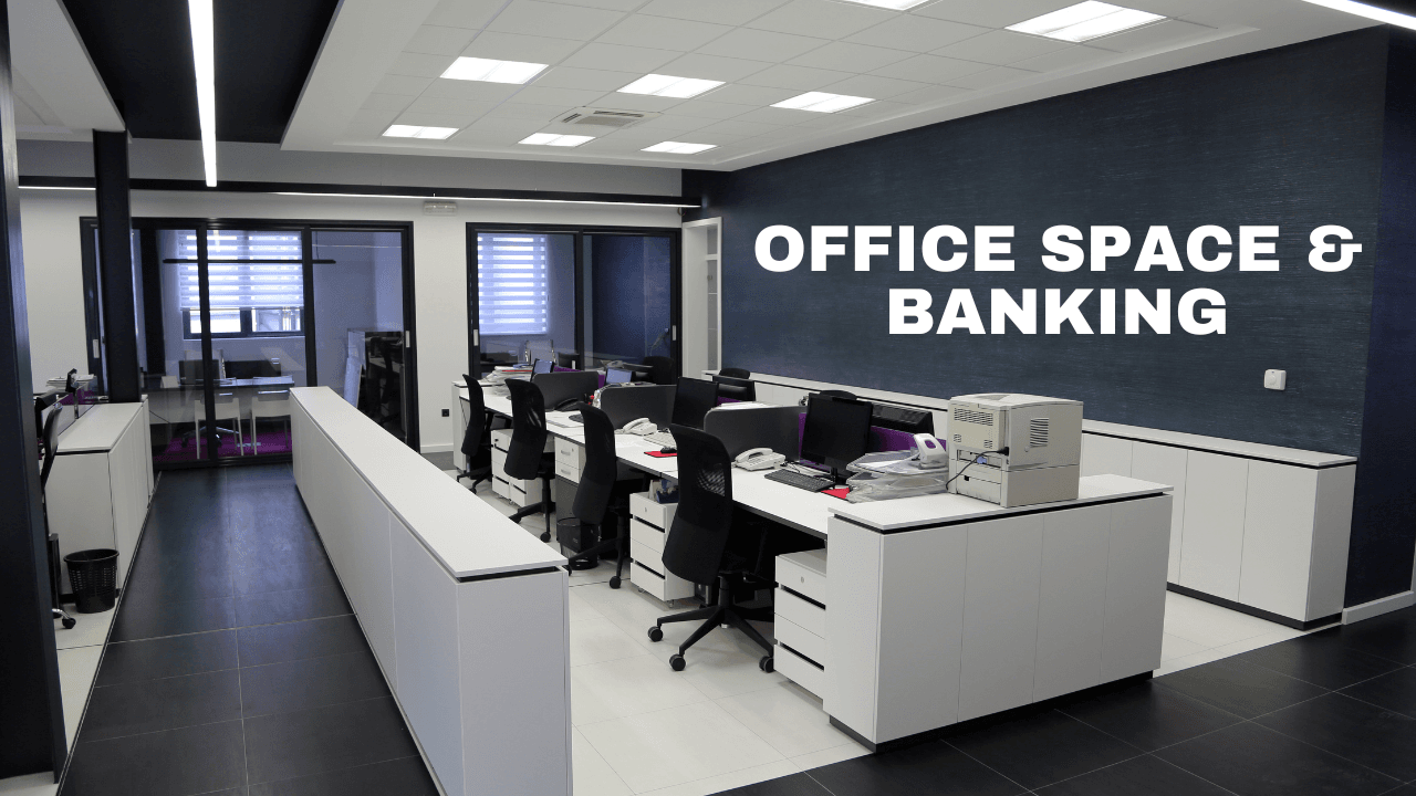 image of a office space with deska and chairs