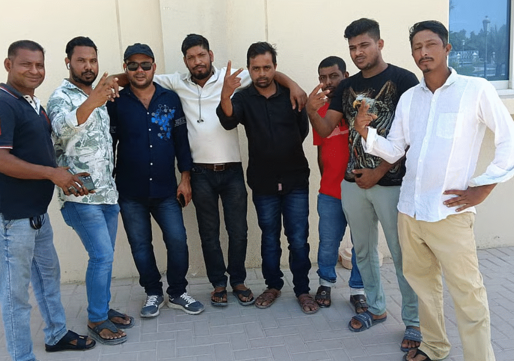 The winning group, with Harun in the centre, wearing a white polo. Photo: Harun Sarder Nur Nobi Sarder